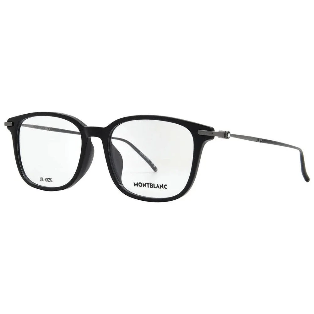Mont Blanc MB0413OA Eyeglasses Optical Black Ruthenium Titanium Temples Acetate
